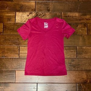 Nike Dri-FIT Tee, Women’s Small, Dark Pink